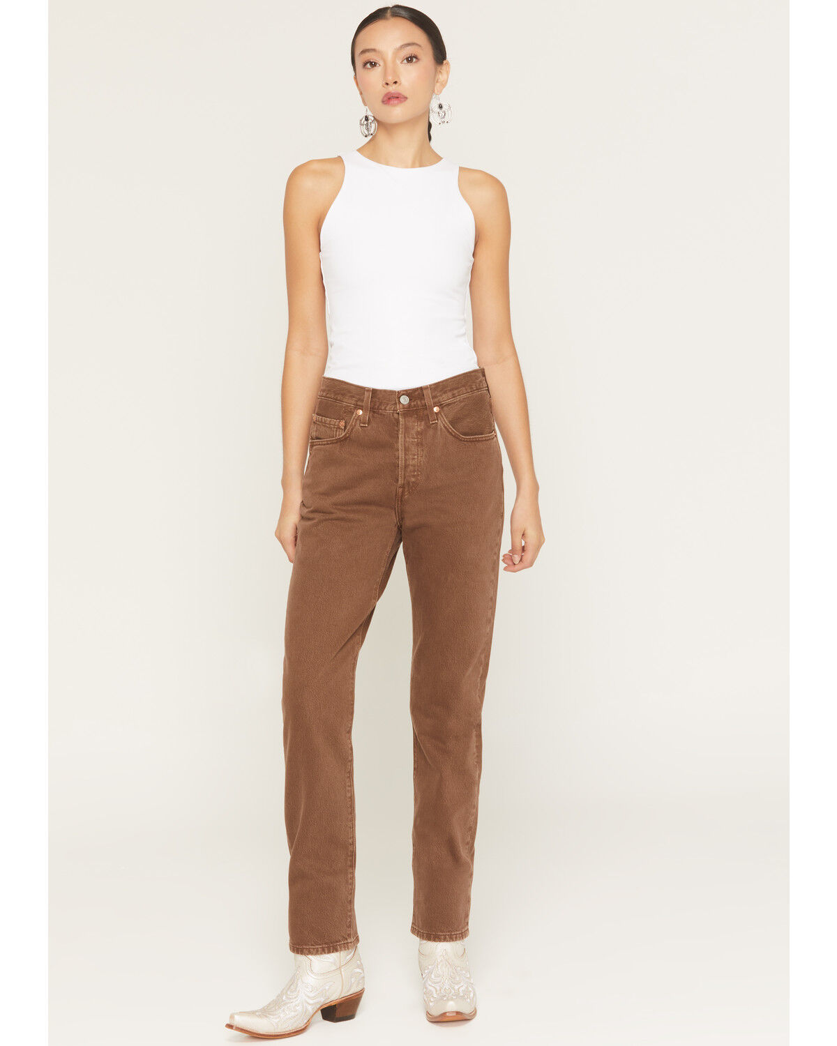 Levi's Women's 501 High Rise Lariat Luck Straight Denim Jeans, Multi, hi-res