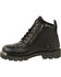 Image #3 - Milwaukee Leather Men's Lace To Toe Double Sided Zipper Entry Boots - Round Toe, Black, hi-res