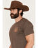 Image #3 - Ariat Men's Logo Patriotic Badge Short Sleeve Graphic T-Shirt, Brown, hi-res