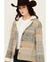 Image #2 - Outback Trading Co Women's Gemma Southwestern Sherpa Lined Jacket, Grey, hi-res