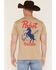 Image #1 - PBR Men's Boot Barn Exclusive Good Old Time Horse Short Sleeve Graphic T-Shirt, Sand, hi-res