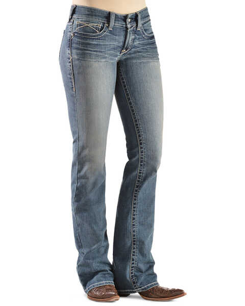 Image #5 - Ariat Women's Rainstorm Boot Cut Riding Jeans, Denim, hi-res