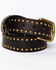 Image #1 - Cleo + Wolf Women's Studded Criss-Cross Keeper Vintage Belt, Dark Brown, hi-res