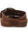 Image #3 - Justin Women's Navajo Heart Leather Belt, Bark, hi-res