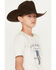 Image #2 - Cody James Boys' CJ Steer Head Short Sleeve Graphic T-Shirt , Ivory, hi-res