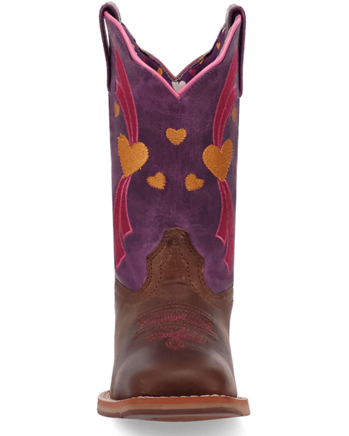 Image #4 - Dan Post Girls' Lottie Western Boots - Broad Square Toe, Tan, hi-res