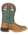 Image #2 - Durango Girls' Lil Rebel Pro Western Boots - Broad Square Toe, Teal, hi-res