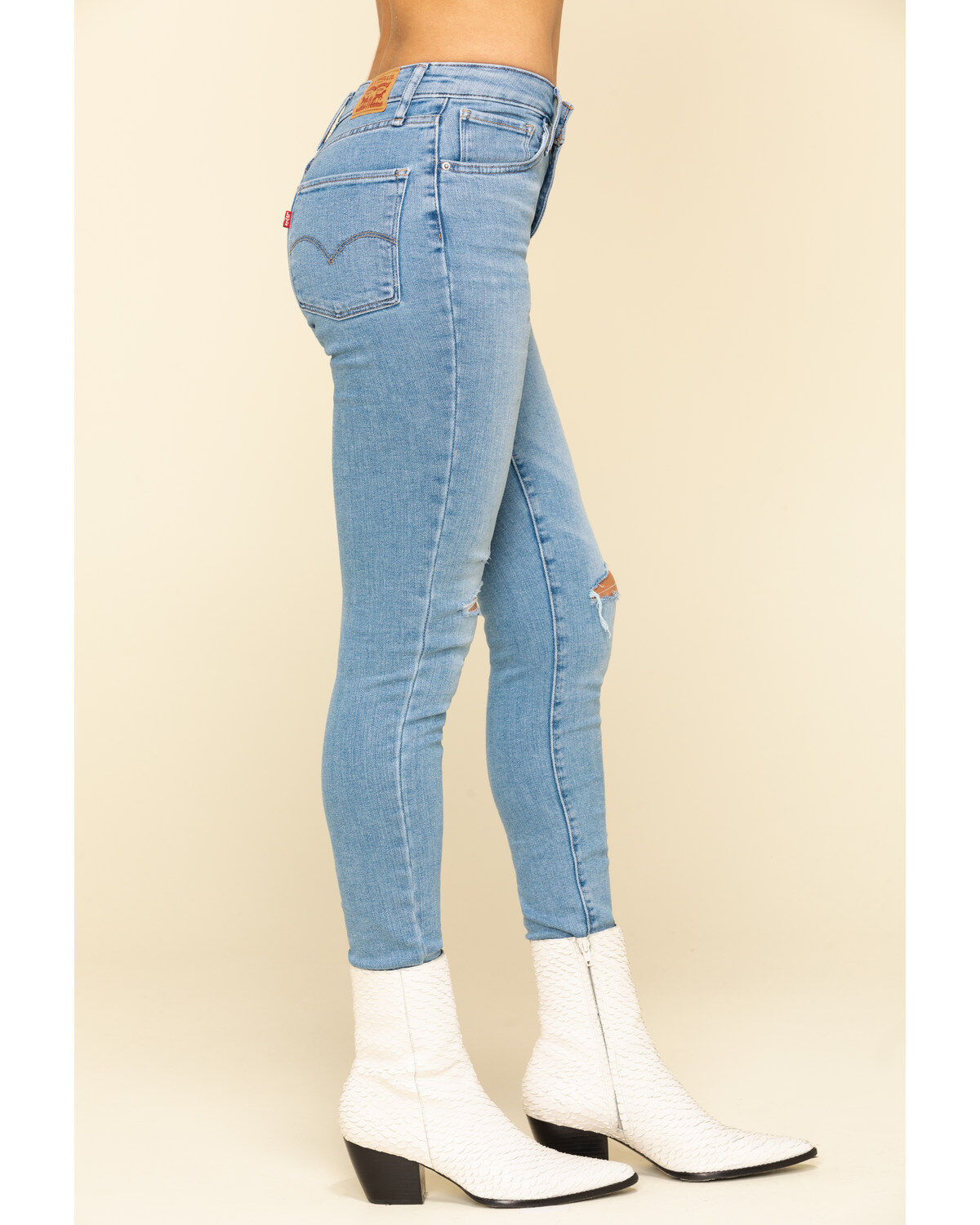Image #3 - Levi&rsquo;s Women's 721 High Rise Skinny Jeans, Blue, hi-res
