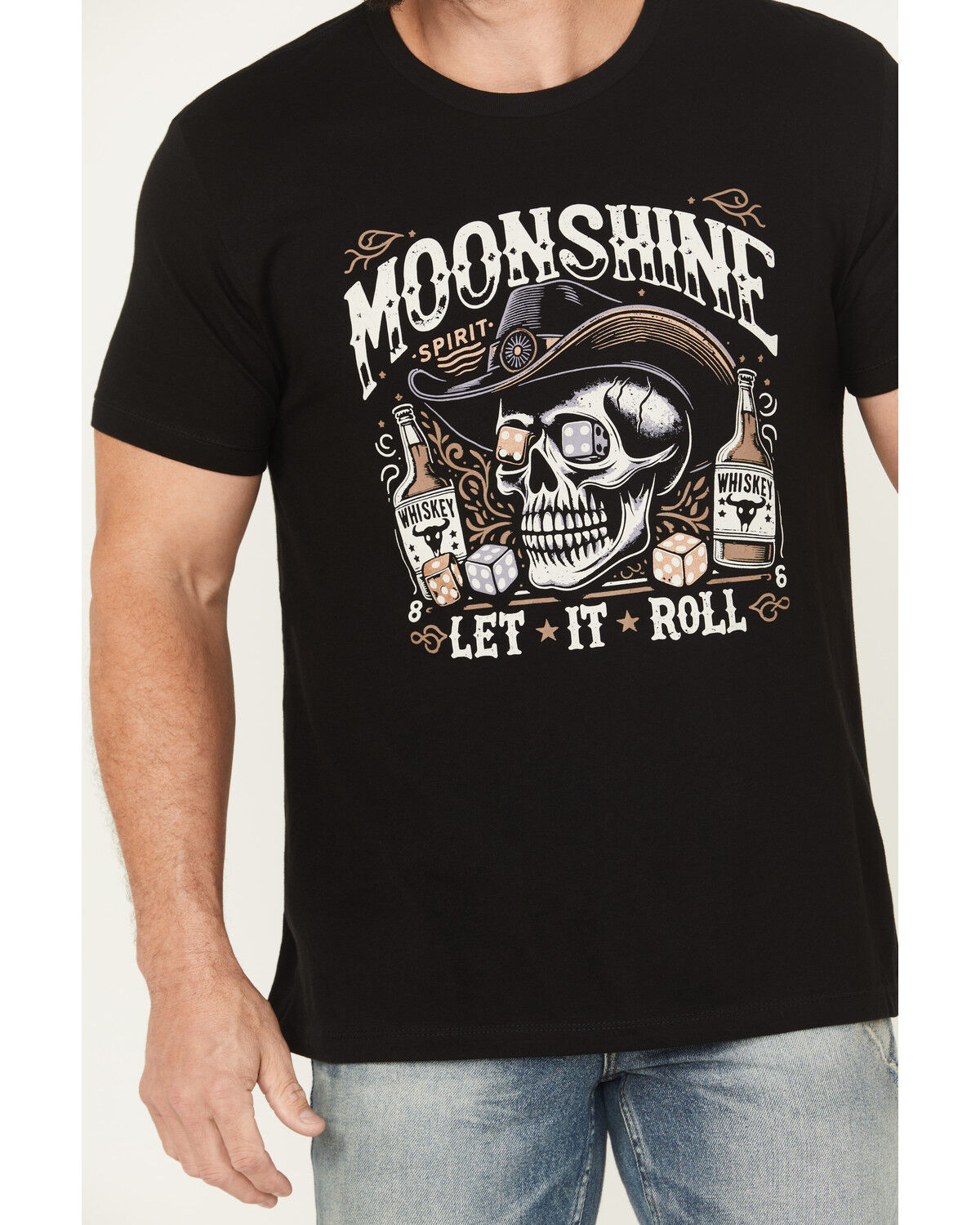 Image #3 - Moonshine Spirit&reg; Men's Let It Roll Short Sleeve Graphic T-Shirt, Black, hi-res