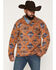 Image #1 - Cody James Men's Saddleback Southwestern Print Polar Fleece 1/4 Snap Pullover, Camel, hi-res
