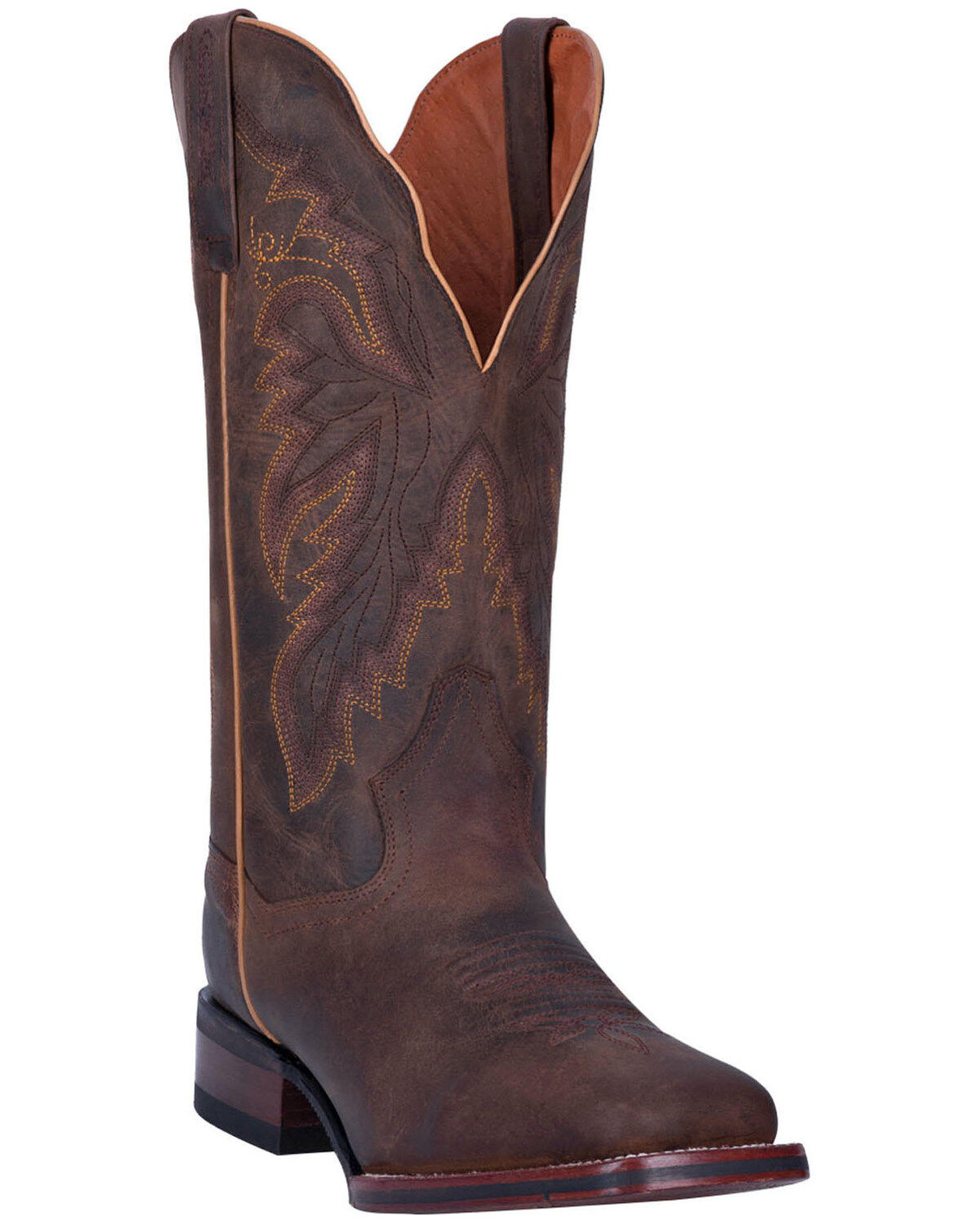 Dan Post Women's Western Boots - Broad Square Toe, Brown, hi-res
