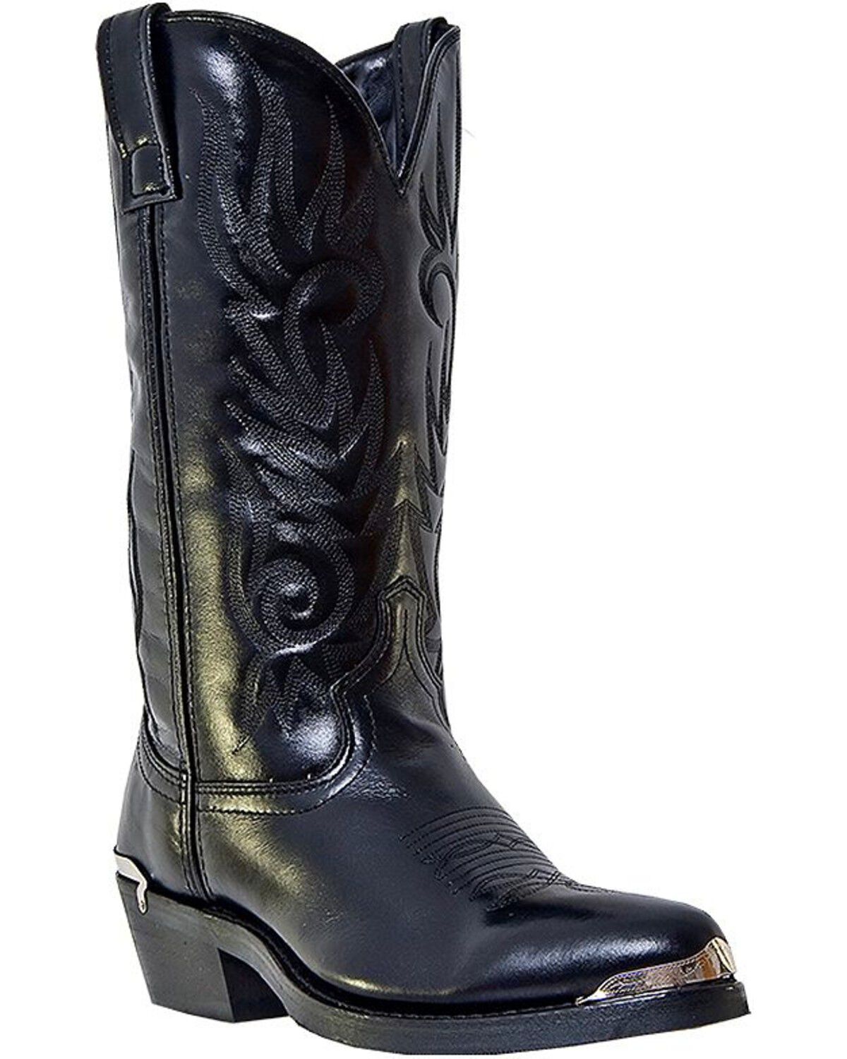 Laredo Men's McComb Western Boots - Round Toe, Black, hi-res
