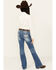 Image #1 - Shyanne Girls' Medium Wash Diamond Dreamcatcher Bootcut Jeans - Little, Medium Wash, hi-res