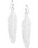 Image #1 - Montana Silversmiths Women's Love You More Feather Earrings , Silver, hi-res