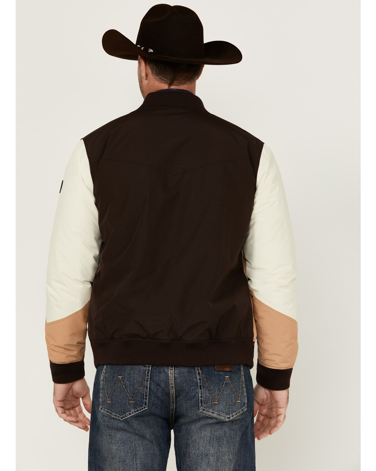 Image #4 - RANK 45&reg; Men's Color Block Bomber Filled Windbreaker Jacket, Coffee, hi-res