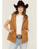 Image #1 - Outback Trading Co Women's Heidi Canvas Hooded Vest, Tan, hi-res