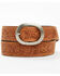 Image #1 - Cowgirls Rock Women's Floral Embossed Belt , Brown, hi-res