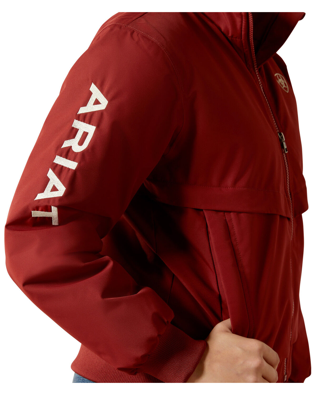 Image #2 - Ariat Boys' Stable Zip-Up Jacket, Burgundy, hi-res