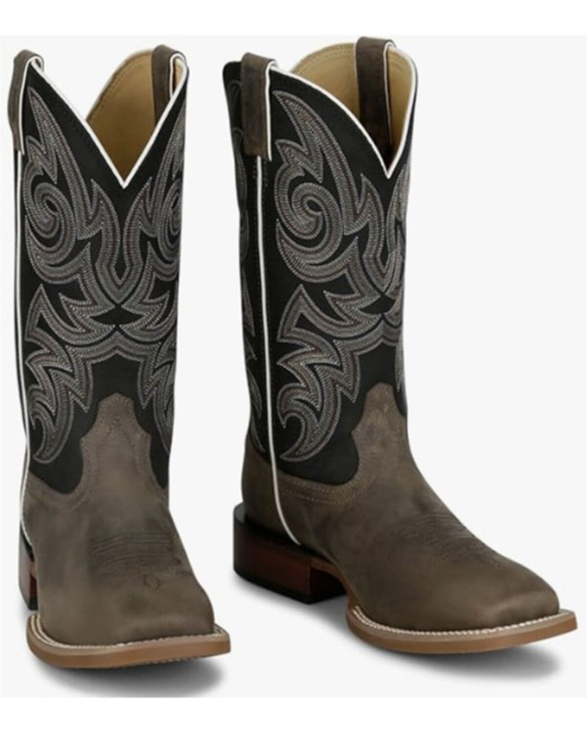 Image #5 - Justin Men's Frontier May Day Performance Western Boots - Broad Square Toe, Grey, hi-res