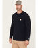 Image #2 - Carhartt Men's Force Relaxed Midweight Long Sleeve Pocket T-Shirt , Navy, hi-res