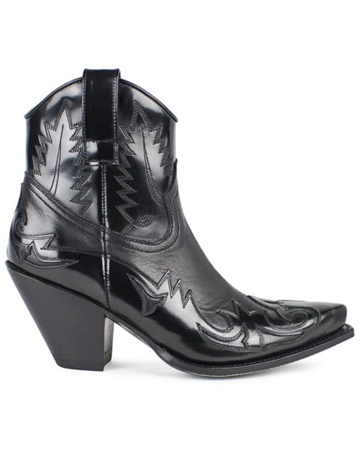 Image #2 - Sendra Women's Gabby Western Booties - Snip Toe, Black, hi-res