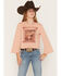 Image #1 - Shyanne Girls' Molly 3/4 Bell Sleeve Graphic Tee, Mauve, hi-res