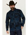 Image #1 - Moonshine Spirit&reg; Men's Twilight Southwestern Geo Print Long Sleeve Snap Western Shirt, Black, hi-res
