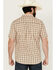 Image #4 - Cody James Men's Adios Plaid Print Short Sleeve Button-Down Western shirt, Tan, hi-res