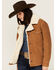 Image #2 - Wrangler Retro Women's Sherpa Jacket, Tan, hi-res