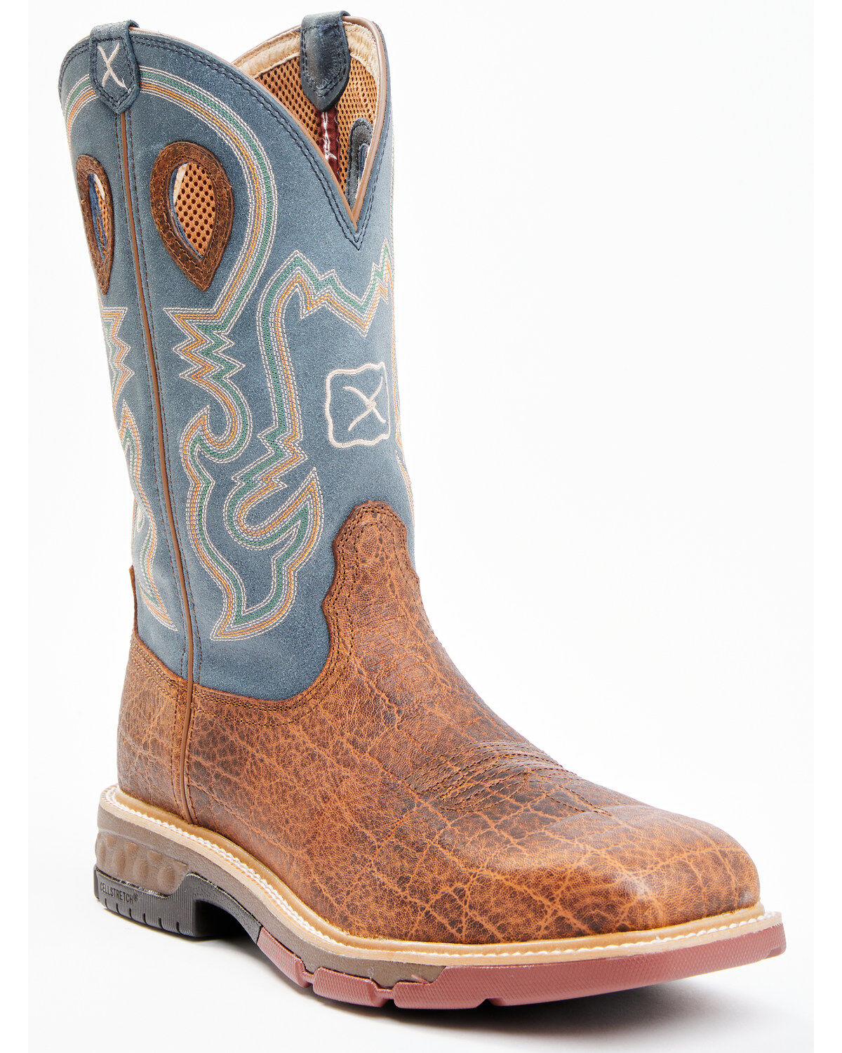 Twisted X Men's Brown Western Work Boots - Alloy Toe, Brown, hi-res