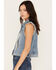 Image #3 - Cleo + Wolf Women's Medium Wash Oversized Embroidered Denim Vest, Medium Wash, hi-res