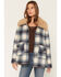 Image #1 - Shyanne Women's Brook Reversible Sherpa and Plaid Print Jacket, Royal Blue, hi-res