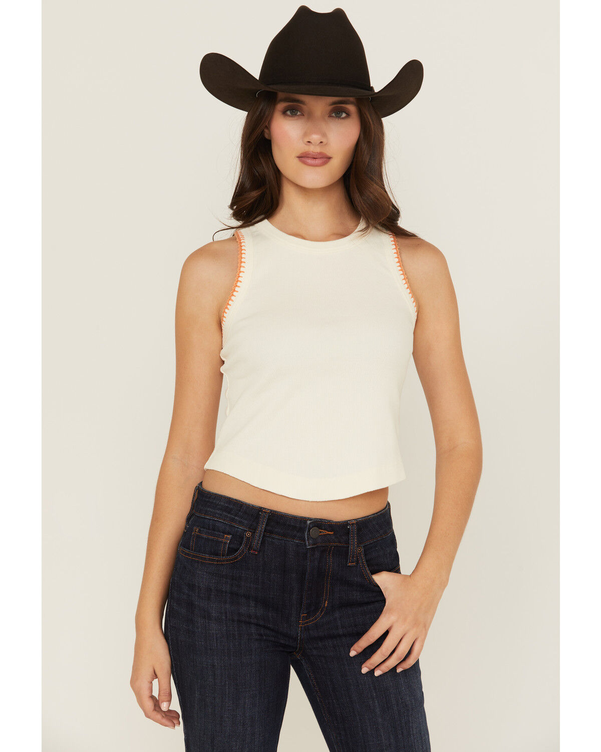 Cleo + Wolf Women's Solid Tank Top, Sand, hi-res