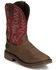 Image #1 - Justin Men's Broncy Waterproof Western Work Boots - Composite Toe , Brown, hi-res