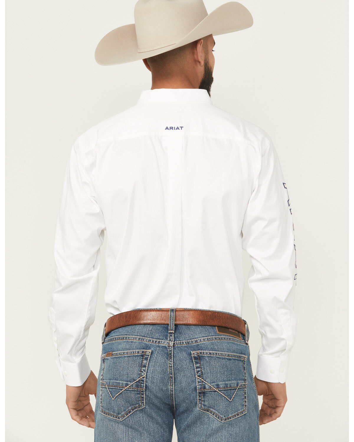 Image #4 - Ariat Men's Team Logo Solid Long Sleeve Button-Down Western Shirt, , hi-res