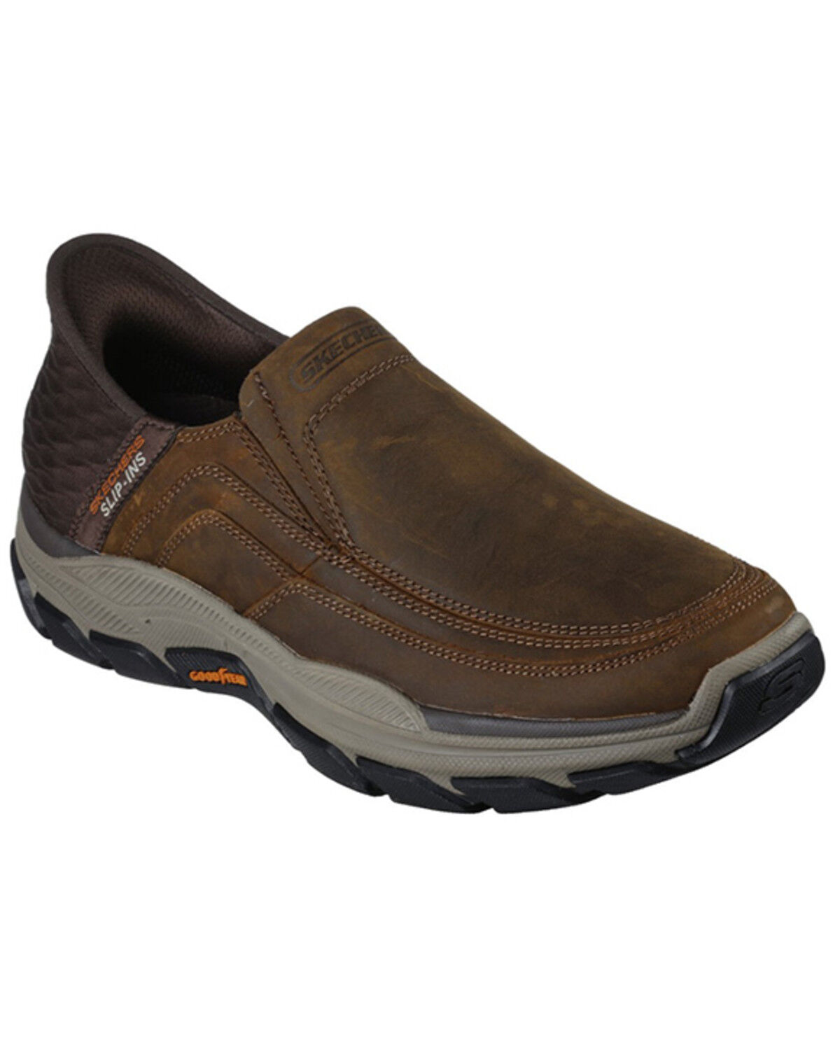 Skechers Men's Elgin Slip-Ins RF Casual Shoes - Moc Toe, Dark Brown, hi-res
