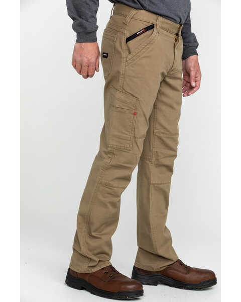 Image #3 - Ariat Men's FR M5 Duralight Stretch Canvas Straight Work Pants , Beige/khaki, hi-res