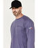 Image #3 - Ariat Men's FR Air USA Scream Long Sleeve Work T-Shirt, Blue, hi-res