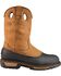 Image #2 - Georgia Men's Muddog Steel Toe Wellington Boots, Brown, hi-res