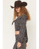 Image #2 - Idyllwind Women's Cory Ditsy Floral Print Long Sleeve Tie-Front Shirt, Black, hi-res