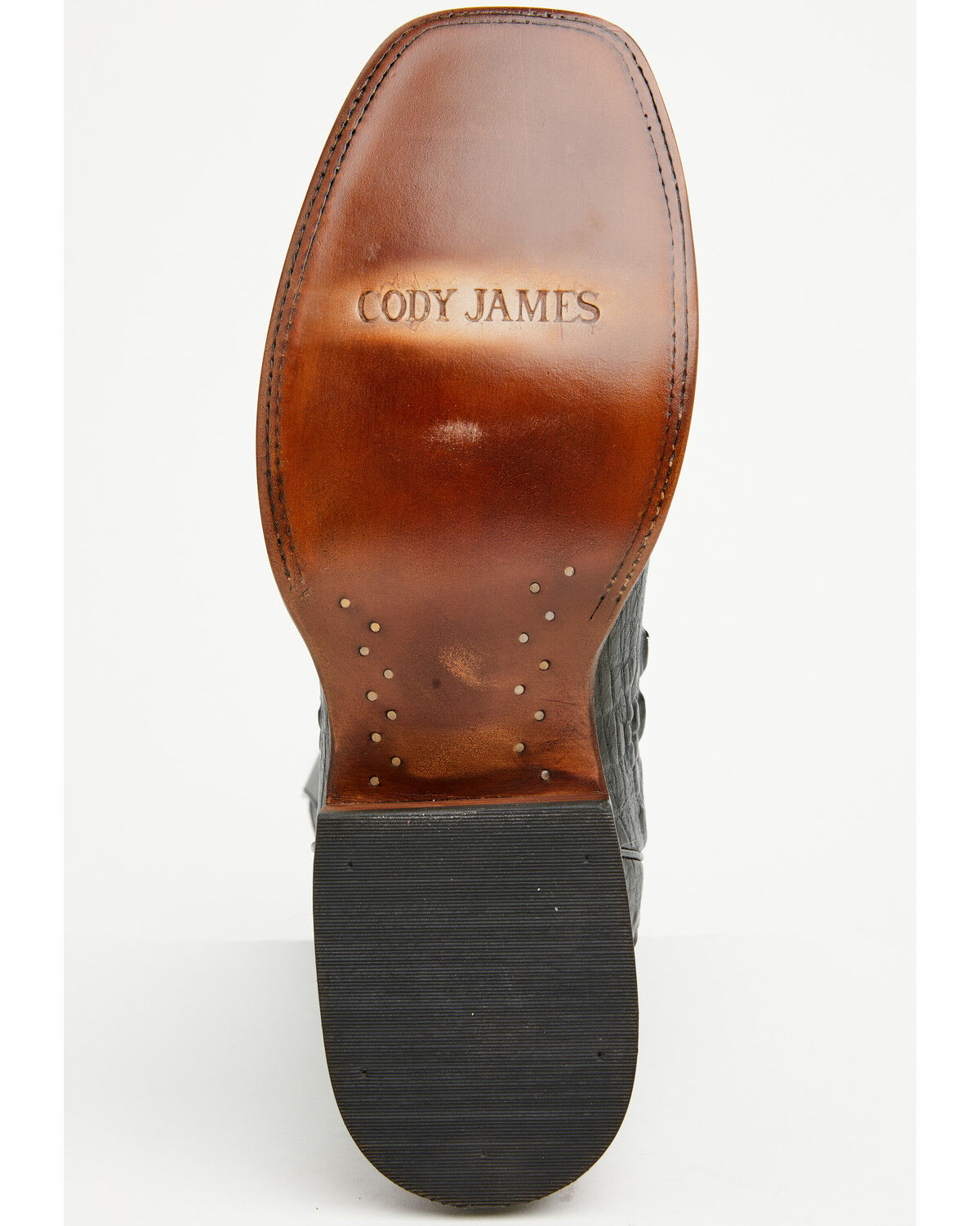 Image #7 - Cody James Men's Croc Print Badlands Western Boots - Broad Square Toe, Black, hi-res