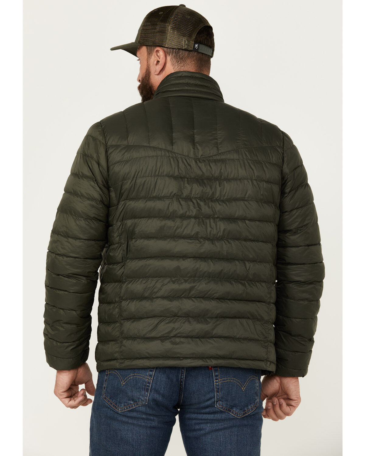 Image #4 - Resistol Men's Cold Bloq Puffer Jacket, Olive, hi-res