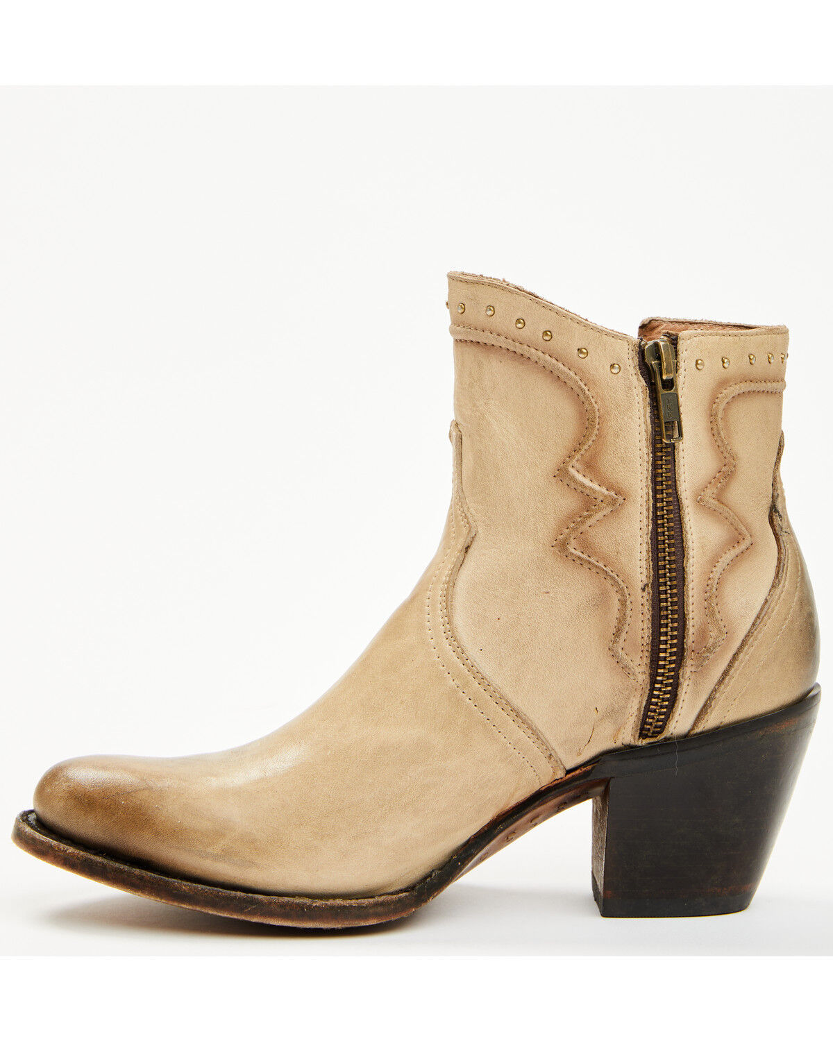 Image #3 - Lucchese Women's Karla Fashion Booties - Round Toe, Natural, hi-res