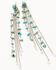 Image #2 - Shyanne Women's Silver & Turquoise Stone Fringe Earrings, Silver, hi-res