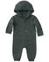 Image #1 - Carhartt Infant Boys' Solid Long Sleeve Zip-Up Hooded Coverall, Green, hi-res