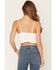 Image #4 - Fornia Women's Boot Stitch Sleeveless Cropped Tank Top, Ivory, hi-res