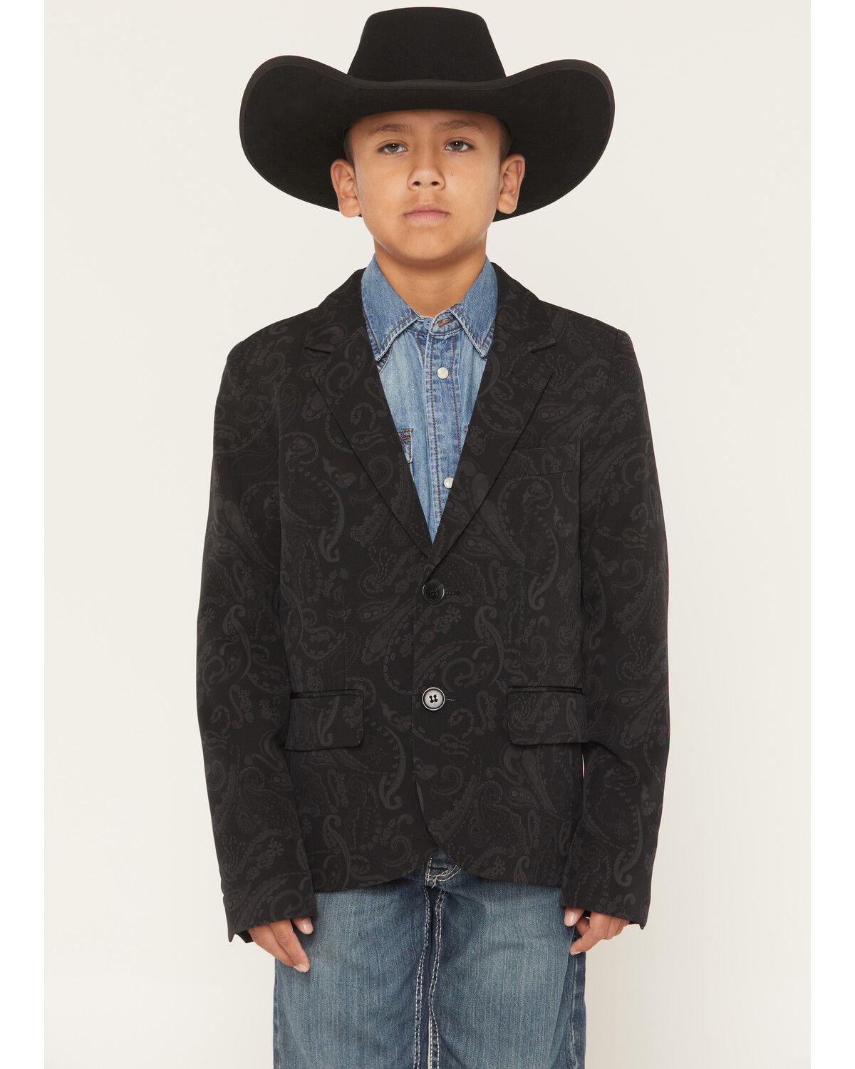 Rock & Roll Denim Boys' Sportcoat, Black, hi-res