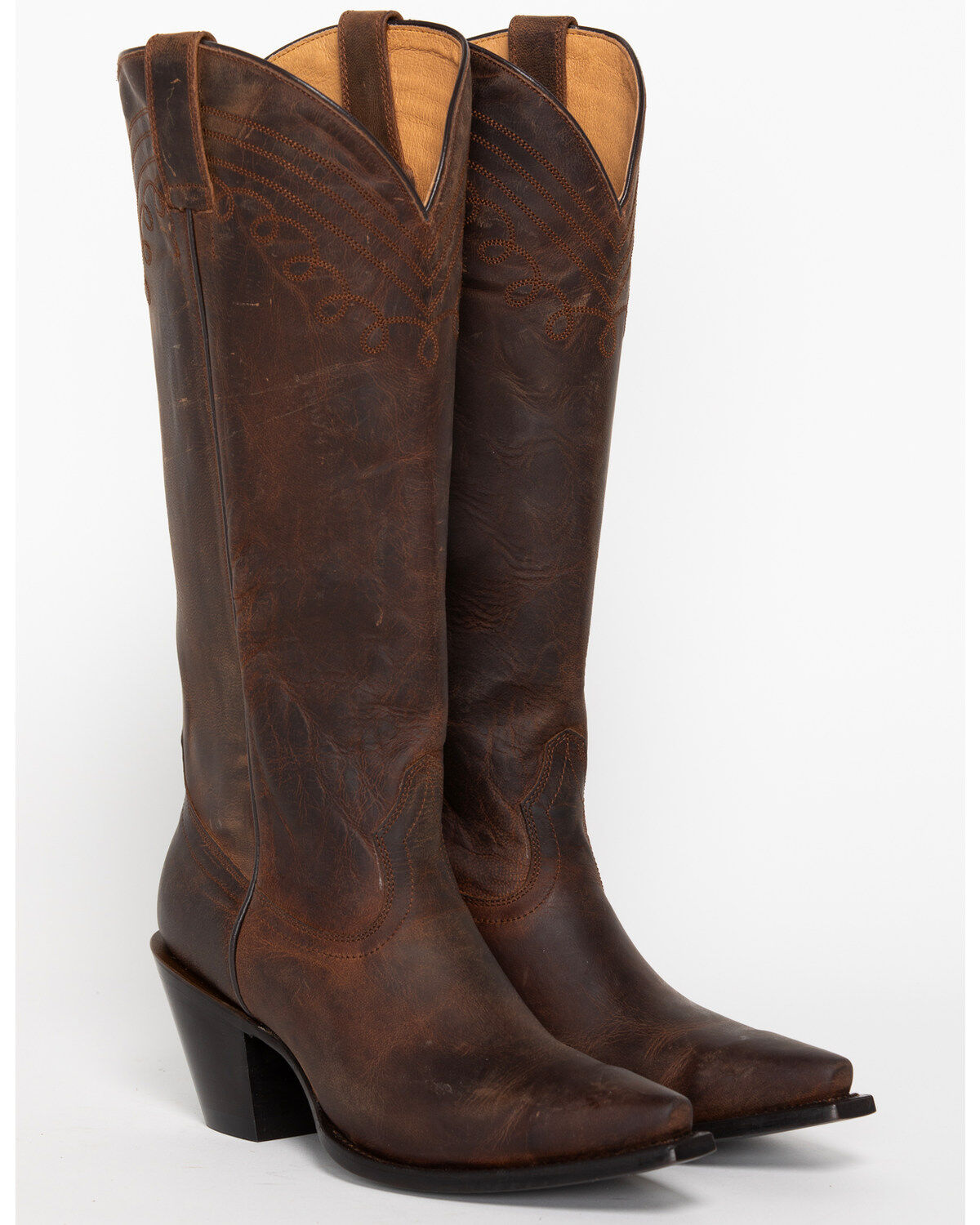 Shyanne Women's Charlene Tall Western Boots - Snip Toe, Brown, hi-res