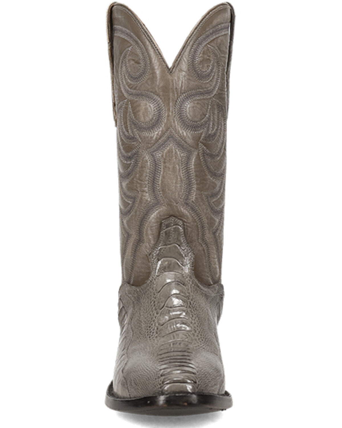 Image #4 - El Dorado Men's Exotic Ostrich Leg Tall Western Boots - Round Toe, Grey, hi-res