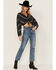 Image #4 - Sadie & Sage Women's Never Too Much Stripe Crop Top, Black, hi-res